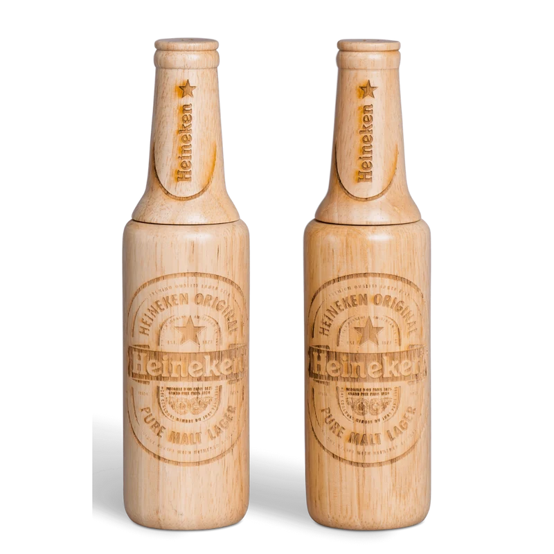 Wooden Heineken® Salt & Pepper Grinder