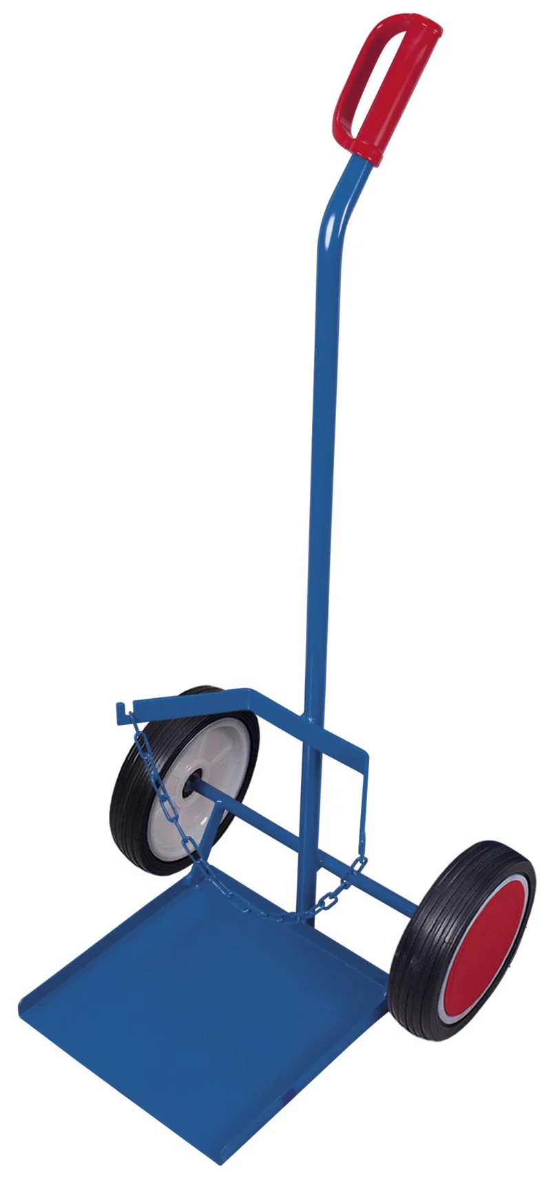 Stahlflaschenkarre von VARIOfit enzianblau | Traglast 200 kg | 1 Propangasflasche à 11 kg