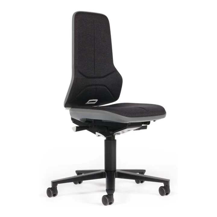 Arbeitsdrehstuhl Neon mit Rollen Stoffpolster Flexband grau Sitz 450-620 mm Synchrontechnik