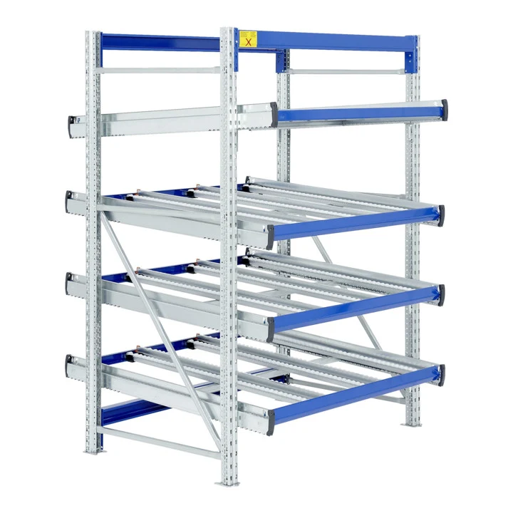 Durchlaufregal SF4/SDS | L1300xH2000xT1470mm 6RL | Grundfeld gerade