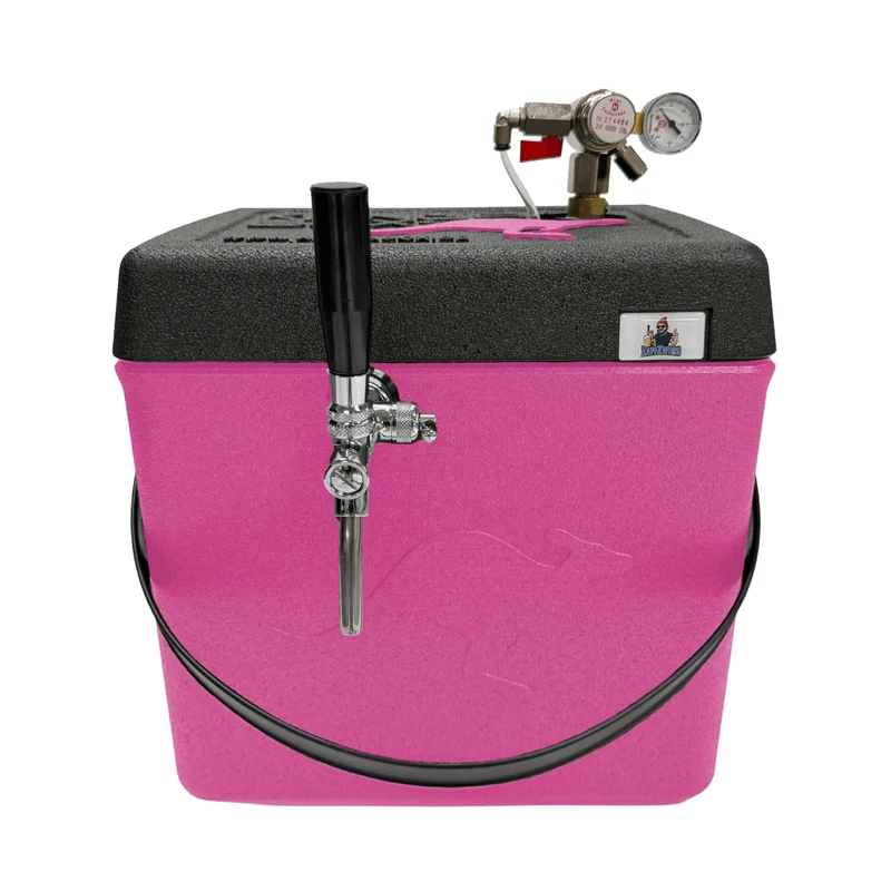 Mobile Zapfanlage 5L Partyfass Pink – für Bier, Cocktails & mehr