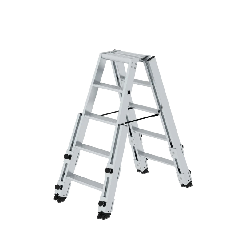 Stufen-Stehleiter treppengängig aus Aluminium