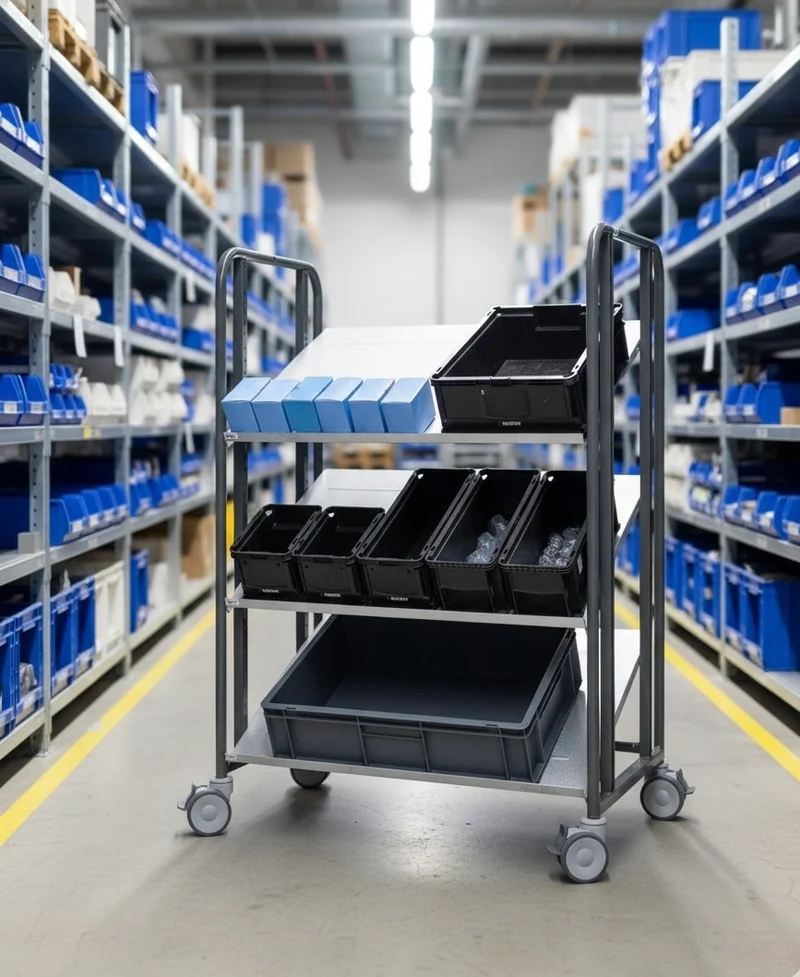 Magazinwagen / Kommissionierwagen von Kongamek KM 168-3LM-ERGO Traglast 250 kg