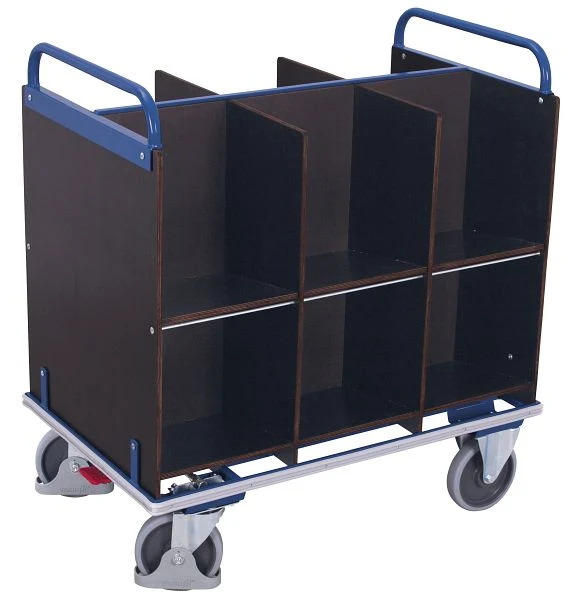 Aktenwagen VARIOFit mit 12 Fächern, Außenmaße: 1.105 x 700 x 1.185 mm