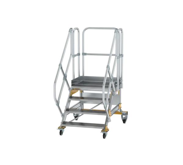 Plattformtreppe 45° fahrbar von MUNK Stufenbreite 800 mm