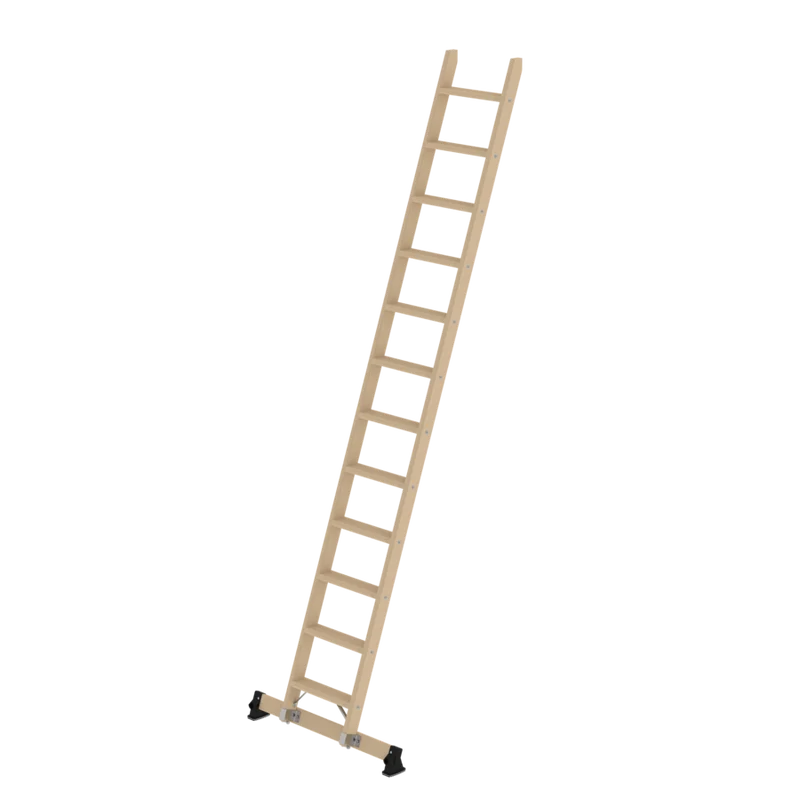 Stufenleiter Anlegeleiter aus Holz mit Traverse