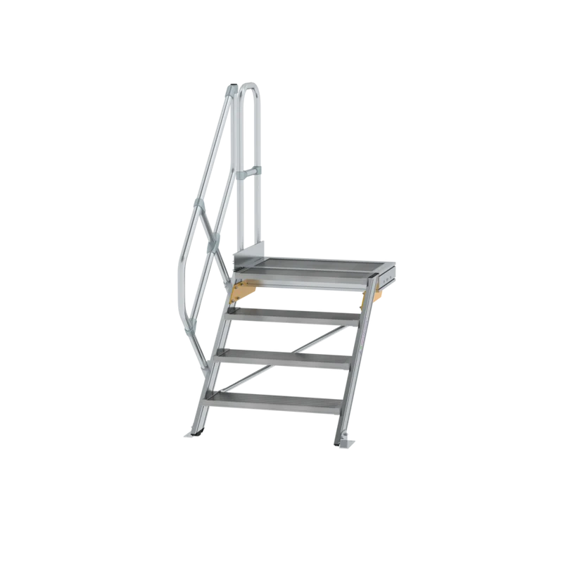 Treppe aus Metall mit Plattform 45° Stufenbreite 800 mm
