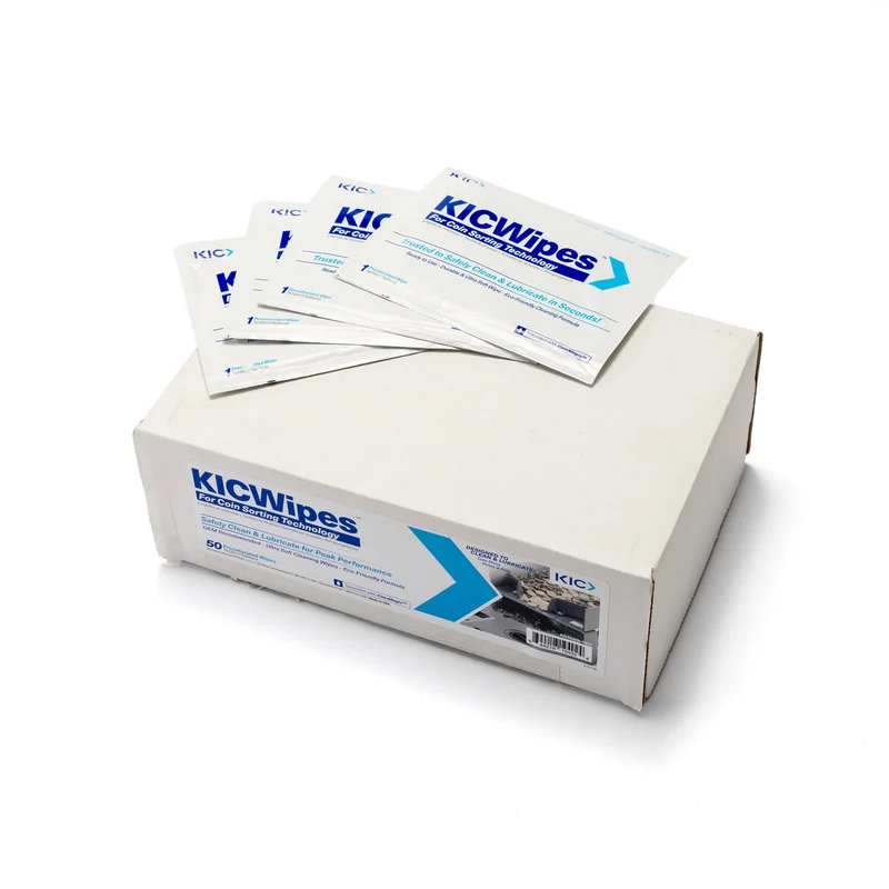 K2-WLT50CM KIC WipesTM Coin Mechanism Cleaning Wipes 50st