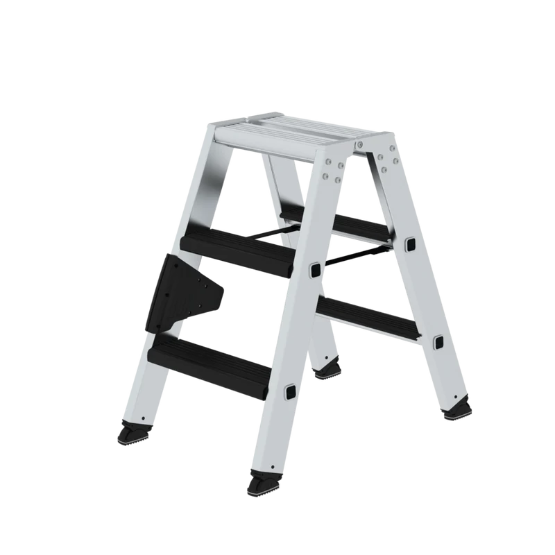 Stehleiter aus Aluminium beidseitig begehbar mit clip-step relax