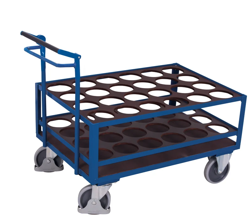 Stahlflaschenwagen von VARIOfit | Traglast 500 kg | 24 Stahlflaschen