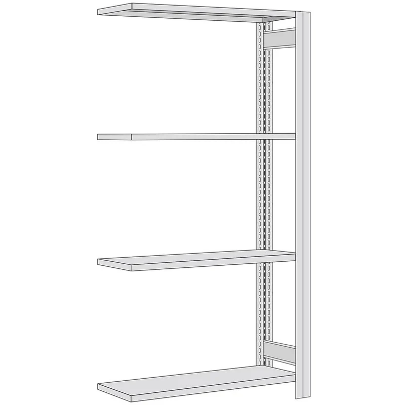 Fachbodenregal Anbauregal 150 kg Fachlast – verzinktes Stecksystem