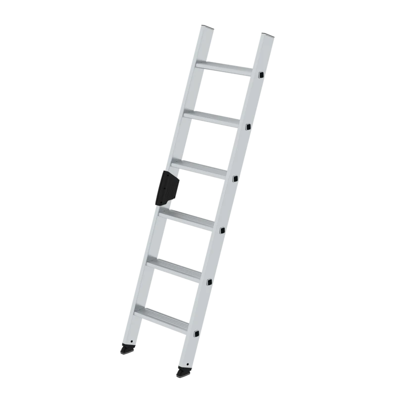 Stufen-Anlegeleiter 420 mm – Aluminium-Leiter ohne Traverse, einseitig begehbar