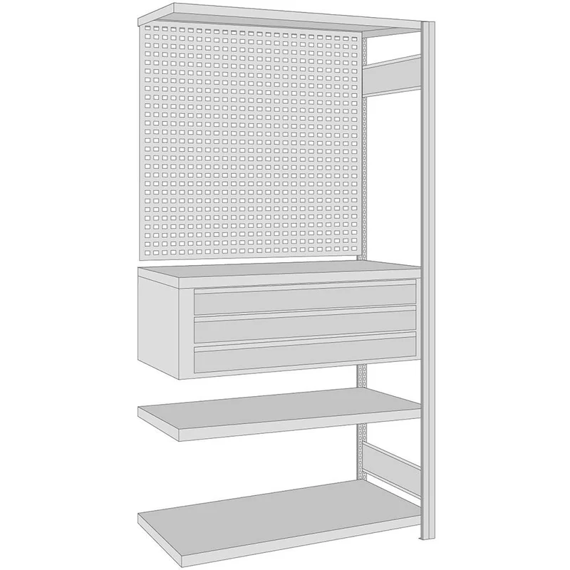 Anbau-Regalmodul-3 200x100x50 cm