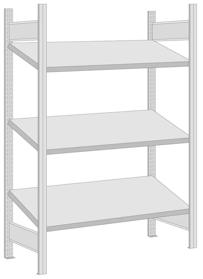 Schrägbodenregal HxT 200x60 cm Fachlast 150 kg