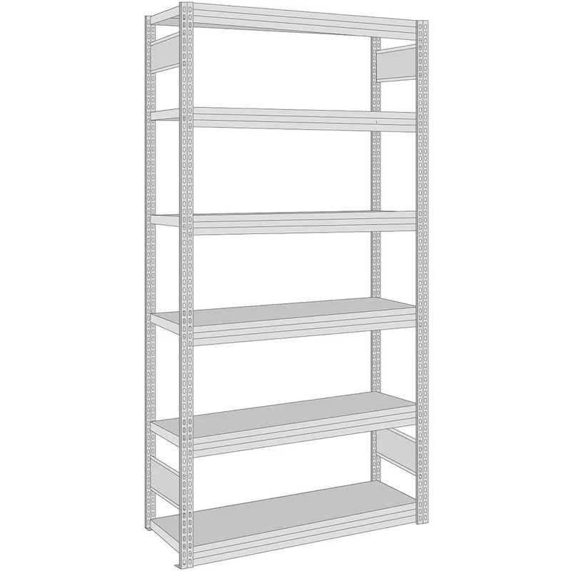 Eurokasten-Grundregal 207x128x60 cm Fachlast 350 kg Feldlast 3.000 kg