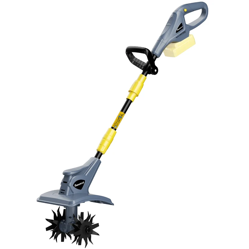Neuwertig Akku-Motorhacke mit 23cm Arbeitsbreite,16 cm Arbeitstiefe, Akku Gartenfräse mit 4 Robuste Hackmesser, Bodenhacke für klein Beet & Garten(ohne Akku)