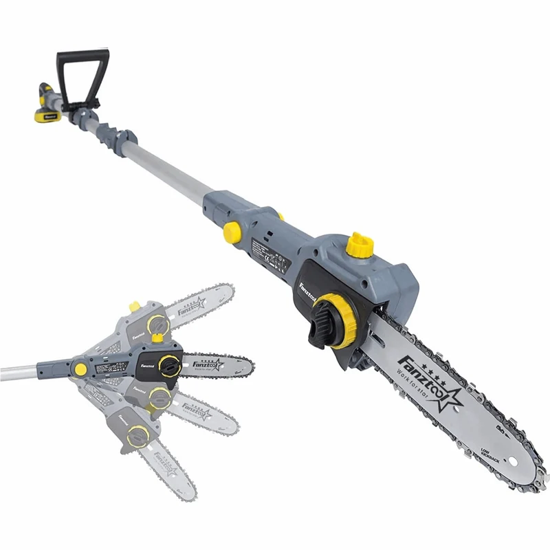 Gebraucht - FANZTOOL 20V Li-Ion Akku-Hochentaster mit 2,5Ah Akku/Ladegerät, Höhe bis 5 m, 17 cm Schnittstärke, Schwertlänge 20 cm, leichtes Gewicht 4 kg