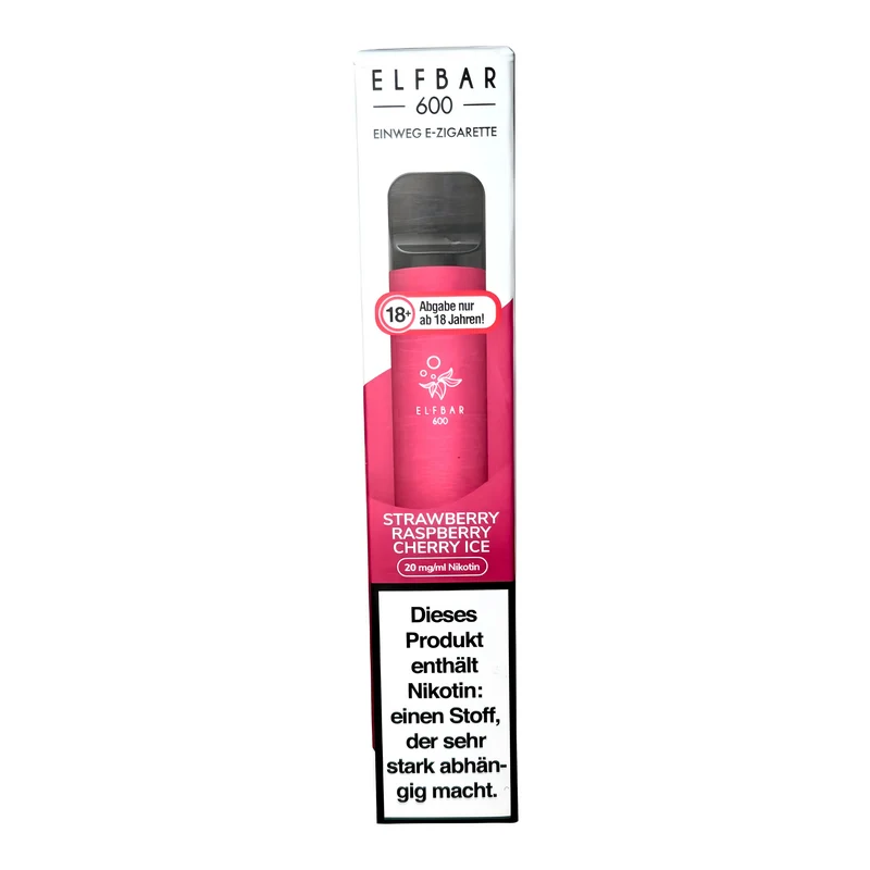 Elfbar 600 Einweg E-Zigarette Strawberry Raspberry Cherry Ice