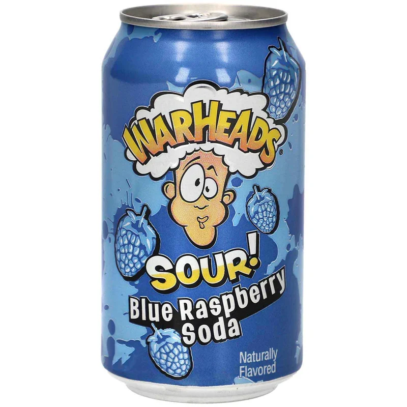 Warheads - Sour! Blue Raspberry Soda 330ml