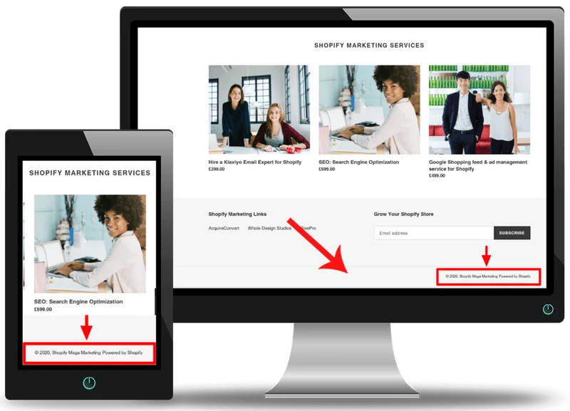 Remove “Powered By Shopify” Text
