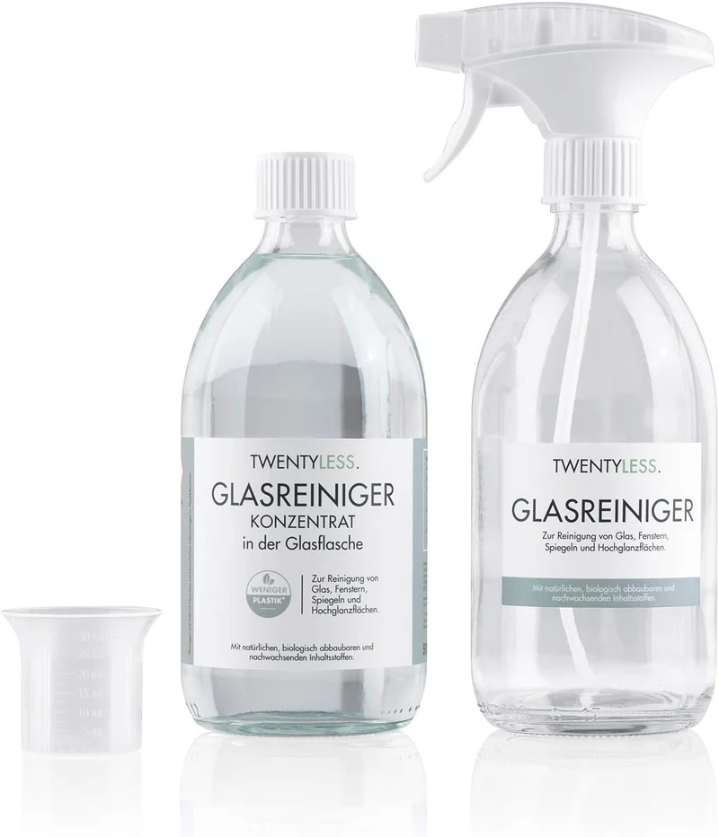 Glasreiniger-Set 2-tlg. TWENTYLESS 500ml Konzentrat inkl. Sprühflasche