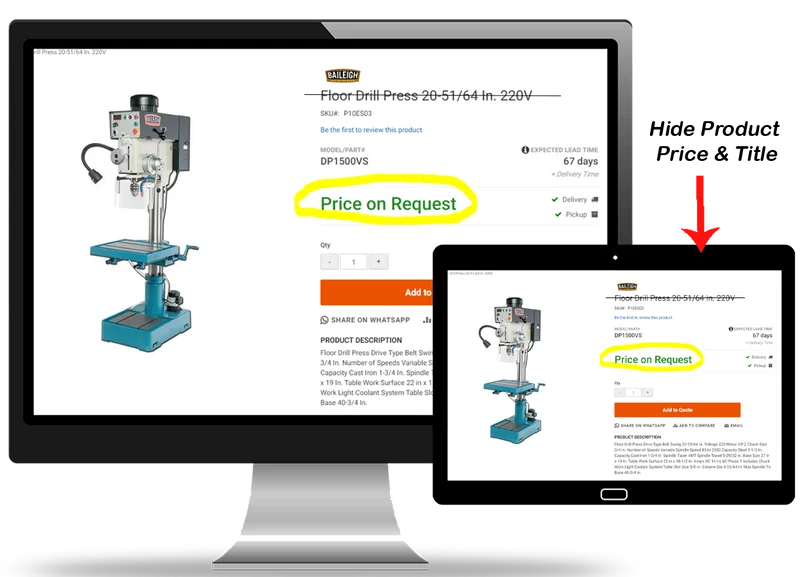 Hide Product Price and Title