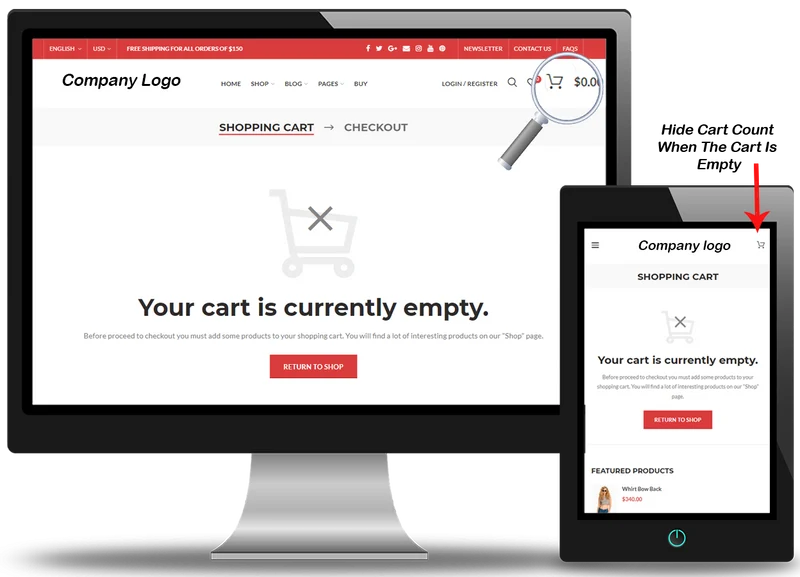 Hide Cart Count When The Cart is Empty