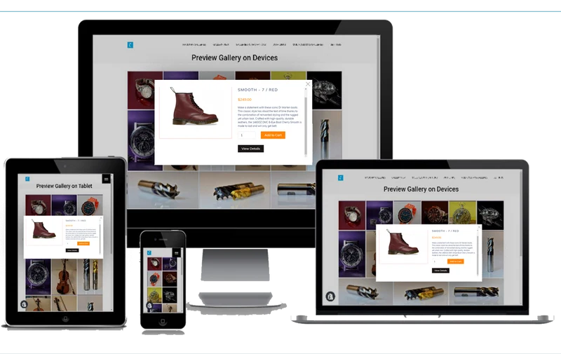Display Lightbox Gallery for Product Images
