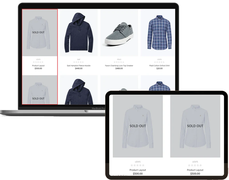Add Grey ‘Sold Out’ Overlay to Product Image